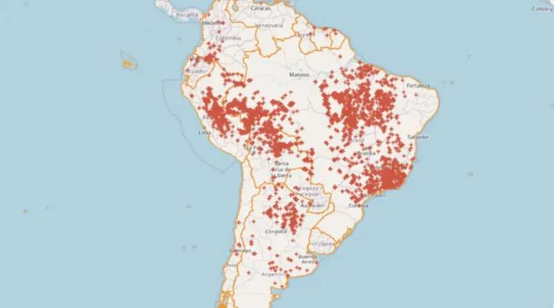 Meio ambiente: Brasil concentra 71,9% das queimadas na América do Sul nas últimas 48h